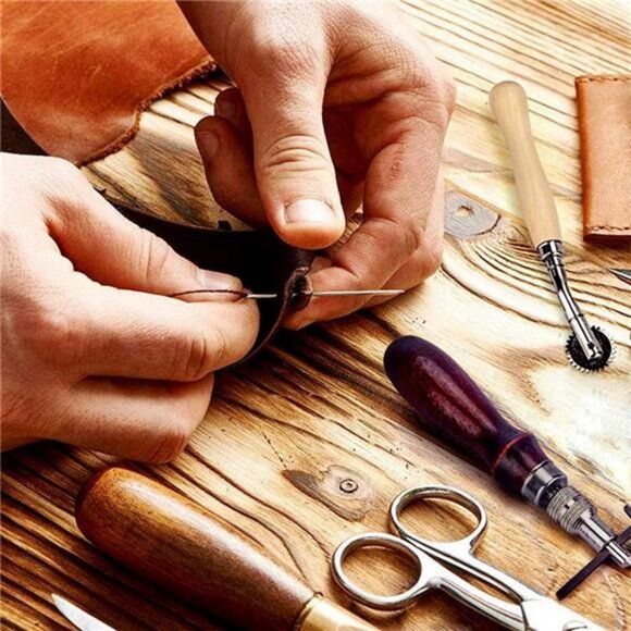52pcs Leather Sewing Tools Kit DIY Leather Craft Tools Hand Stitching Tool Set - Picture 7 of 8